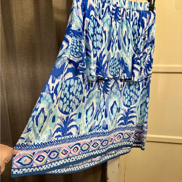 Lilly Pulitzer Quincy Strapless Dress in Blue and White, excellent condition - Picture 5 of 10